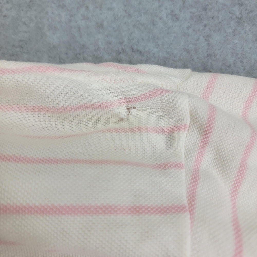 Polo Ralph Lauren Polo Shirt Mens 2XL White Pink Striped Golf Crest Embroidered - Picture 9 of 13